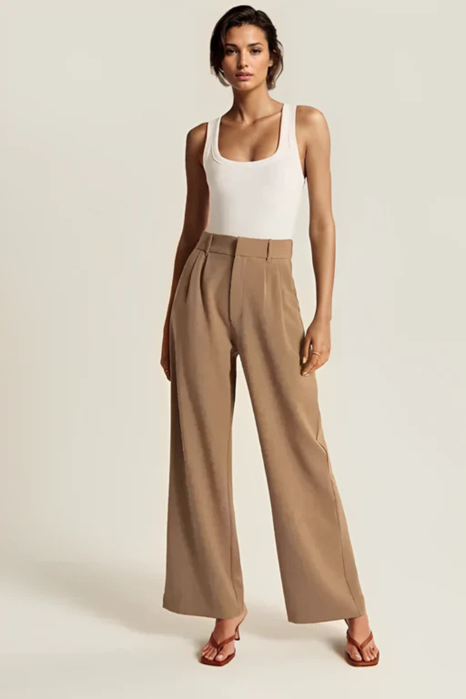 Lucia Brown Tailored Pants Women – AZZURRA