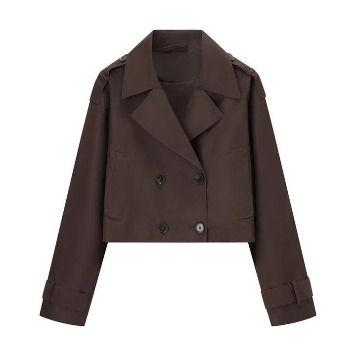 Celina Cropped Trench Coat Jacket