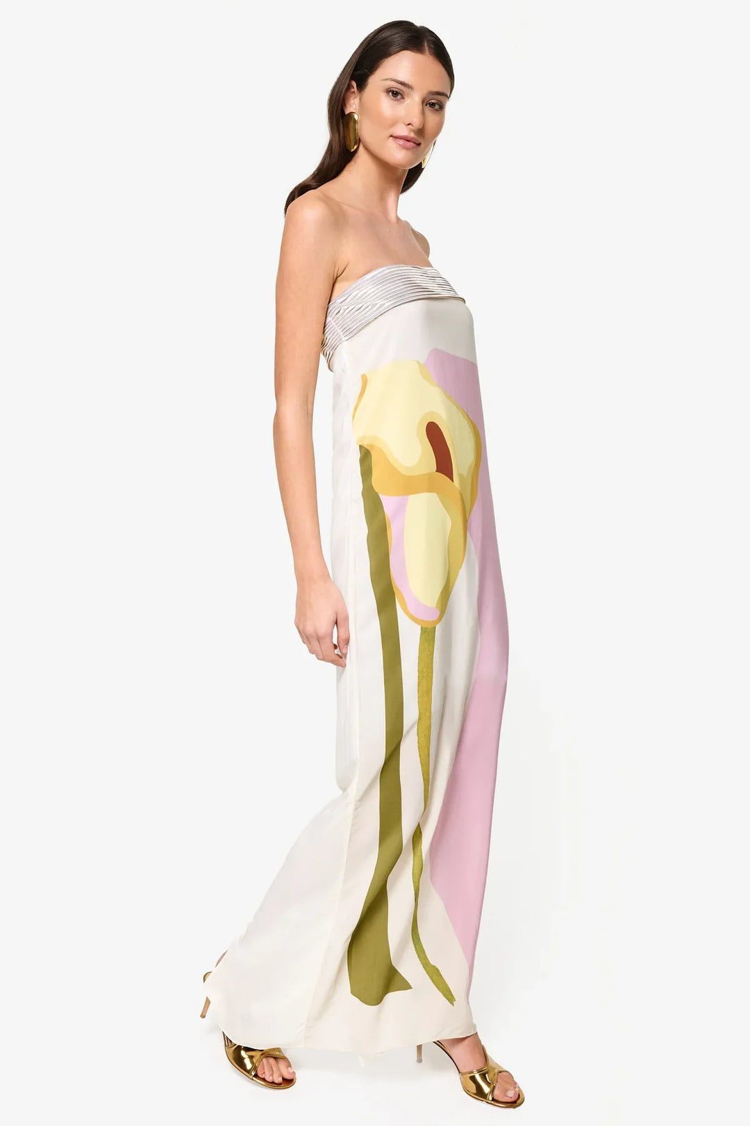 Calypso Printed Summer Resort Maxi Dress