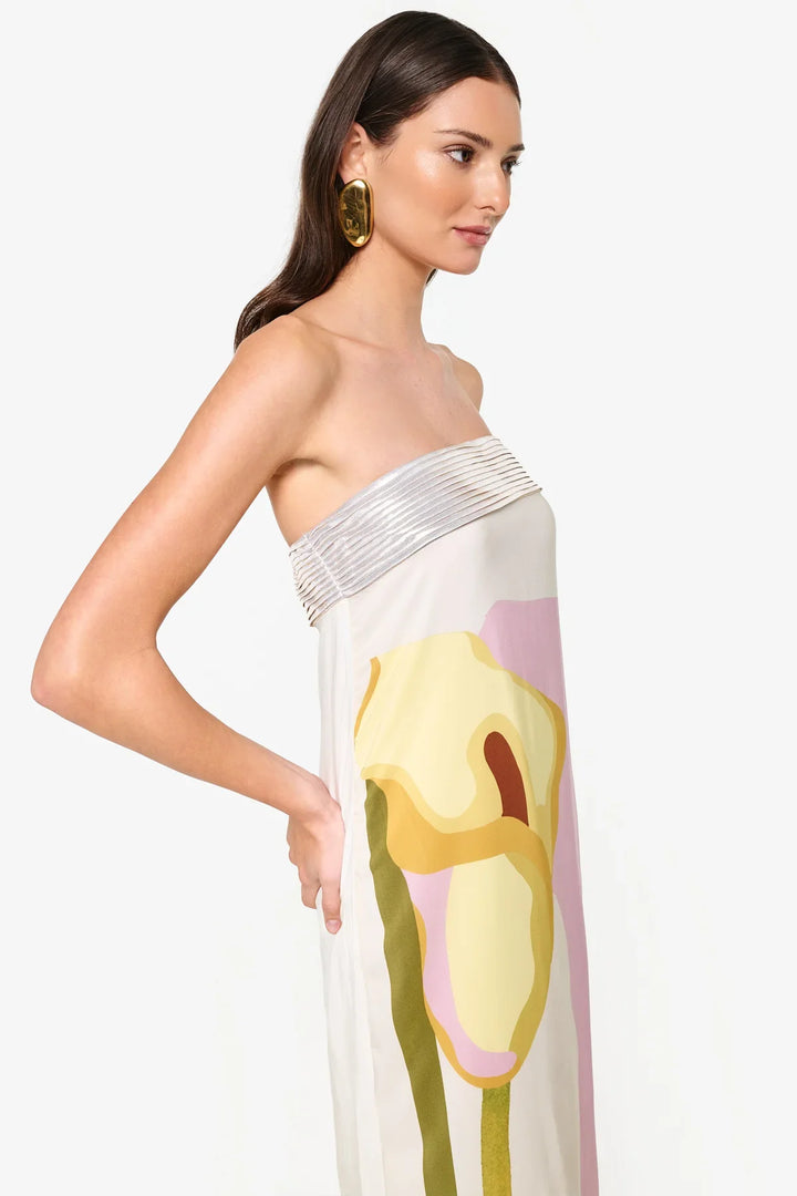 Calypso Printed Summer Resort Maxi Dress