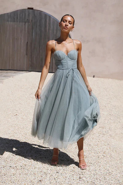 Annelise Sweetheart Bustier Midi Dress