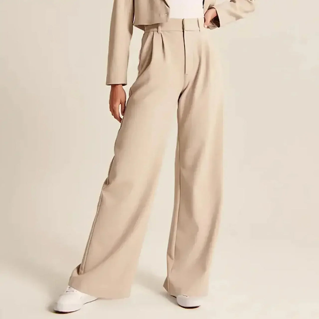 Lucia Beige Tailored Pants