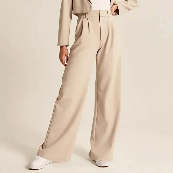 Lucia Beige Tailored Pants