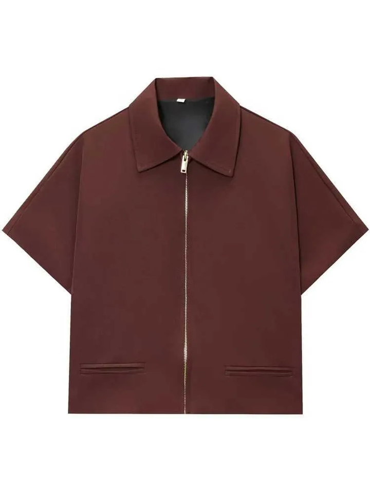 Venora Zip Front Structured Summer Top