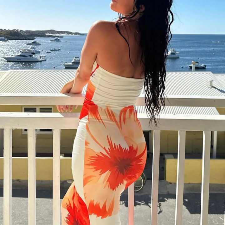 Mia Strapless Floral Maxi Dress