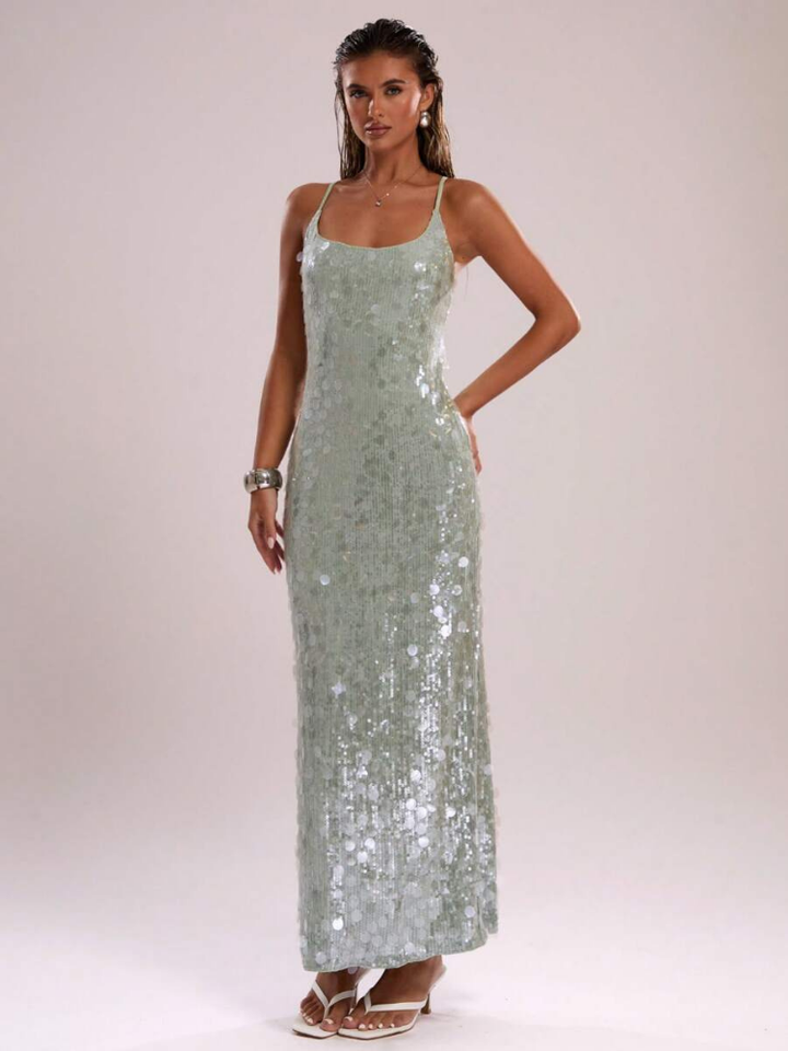 Delphine Women's Sequin Maxi Dress