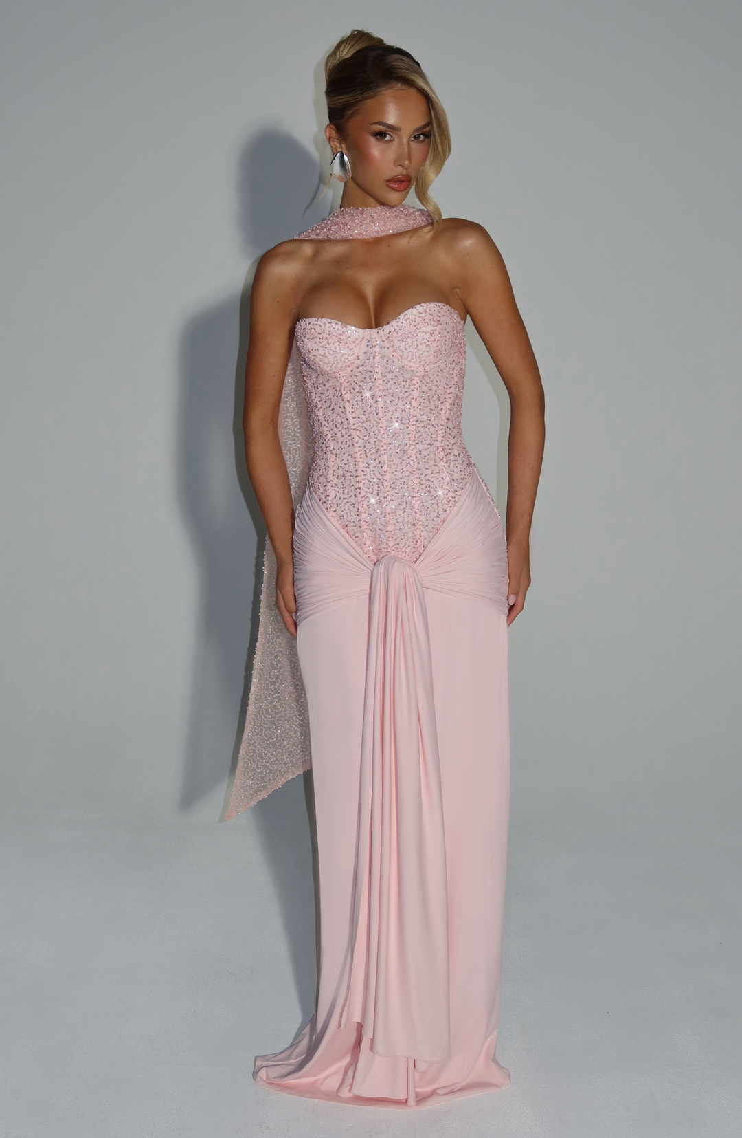 Raffaella Women's Strapless Sweetheart Bridesmaid Dress, Beaded Black Tie Dress
