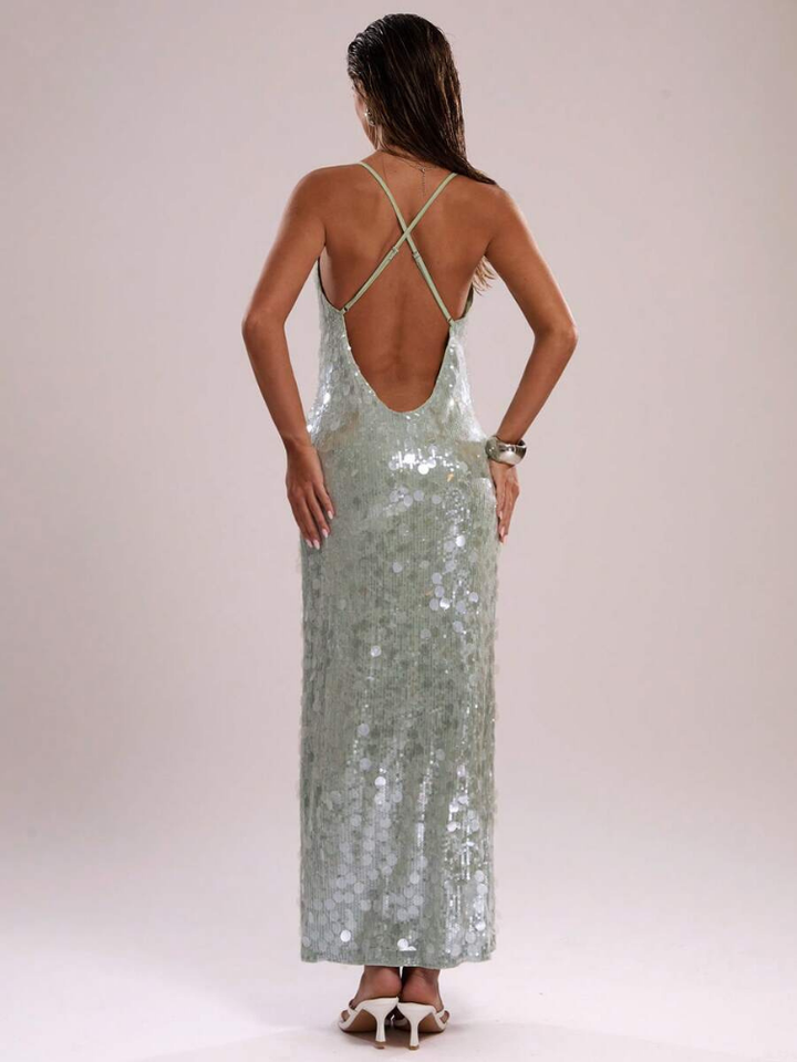 Delphine Women's Sequin Maxi Dress