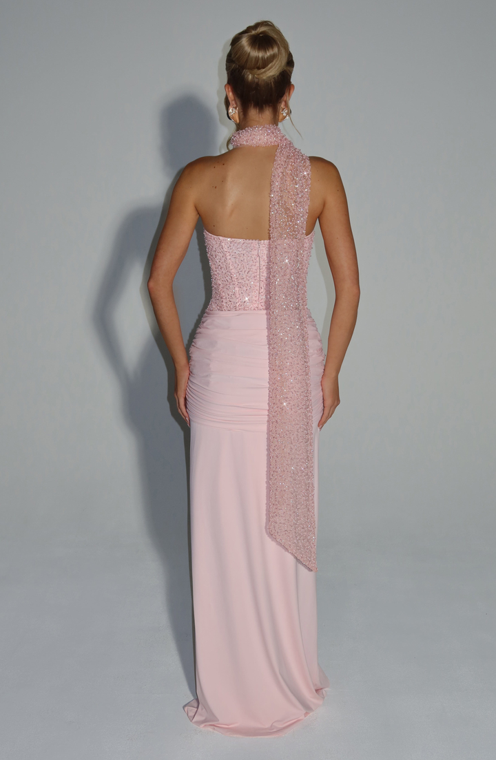 Raffaella Women's Strapless Sweetheart Bridesmaid Dress, Beaded Black Tie Dress