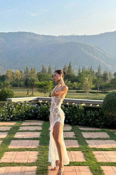 Maelle Sheer Tulle Maxi Dress