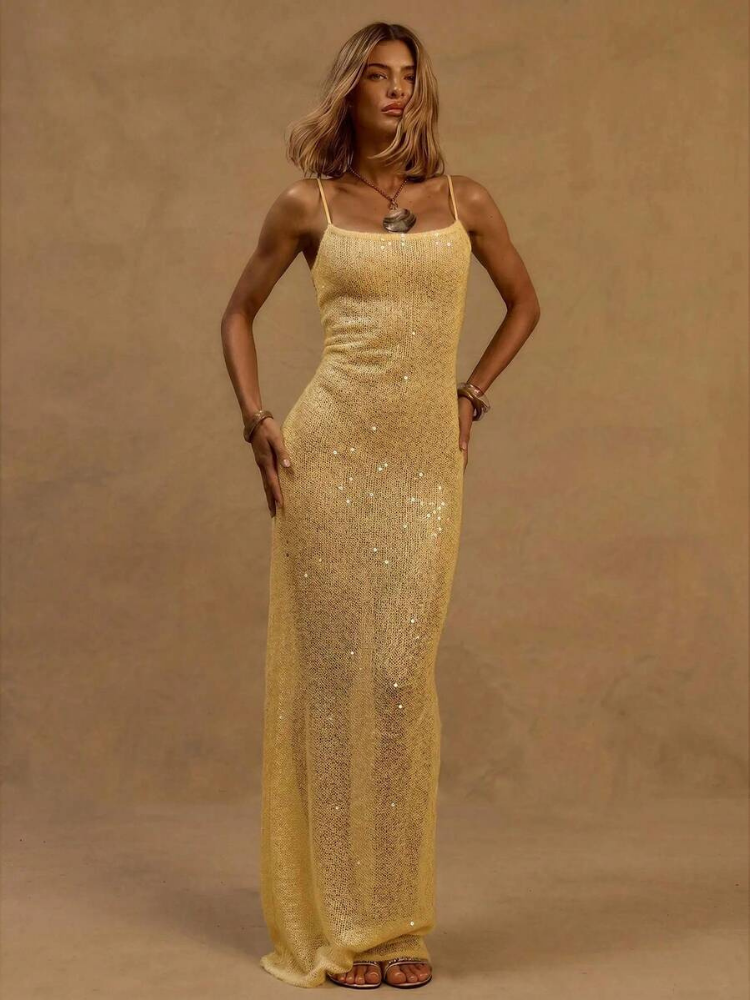 Donatella Women'Sequin Maxi Dress