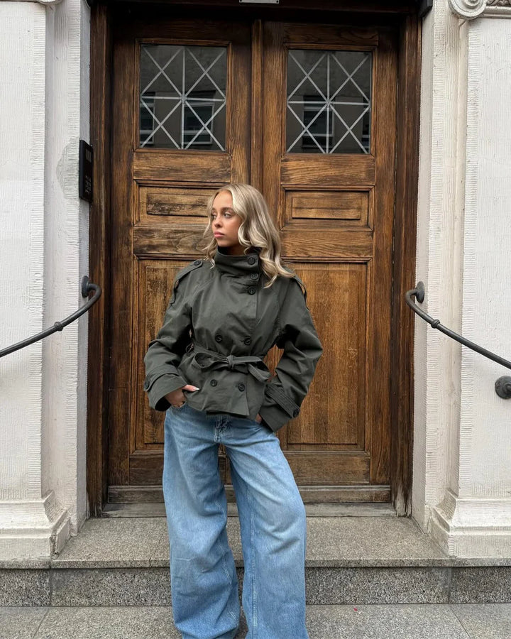 Ellie Cropped Trench Coat