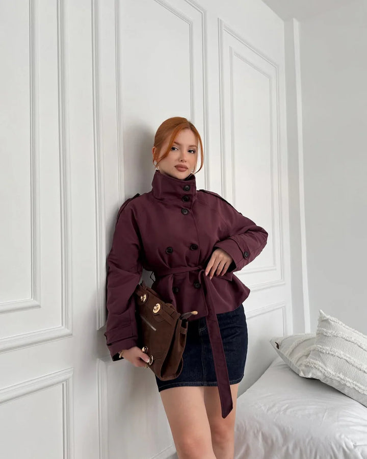 Ellie Cropped Trench Coat