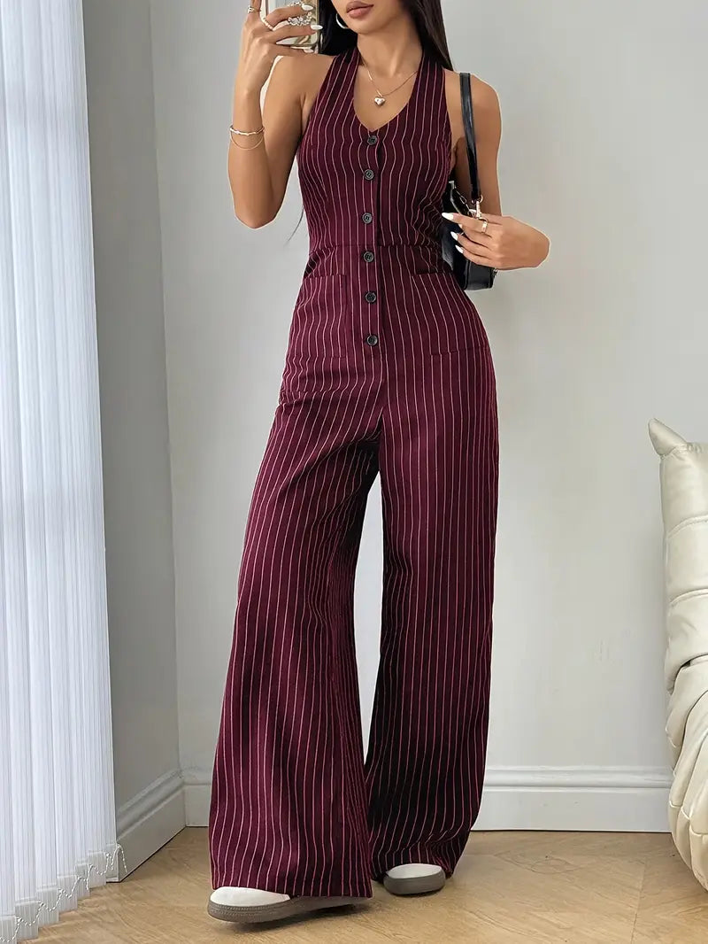 Natalia Pinstripe Jumpsuit