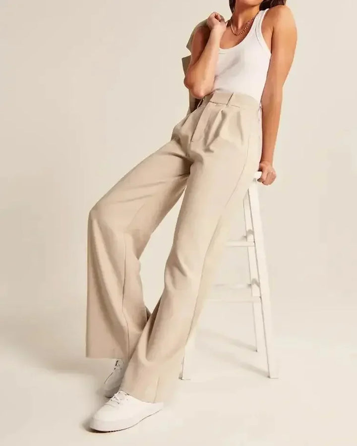 Lucia Beige Tailored Pants