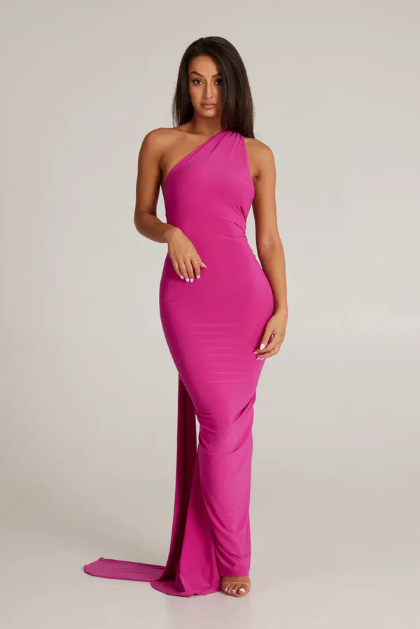 Ysolde Sculpted Halter Black Tie Wedding Guest Maxi Dress