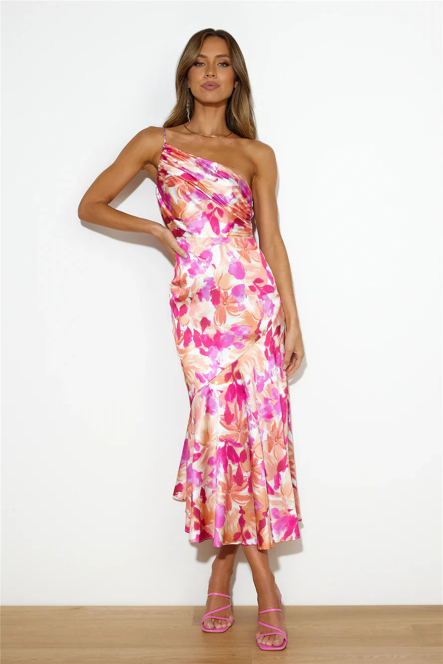 Jolie Floral Garden Party Wedding Guest Midi Dress