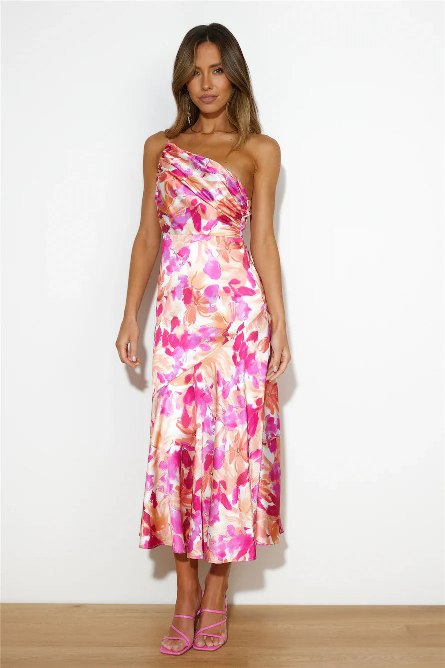 Jolie Floral Garden Party Wedding Guest Midi Dress