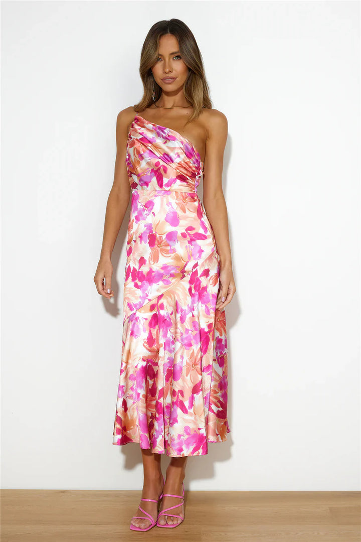 Jolie Floral Garden Party Wedding Guest Midi Dress