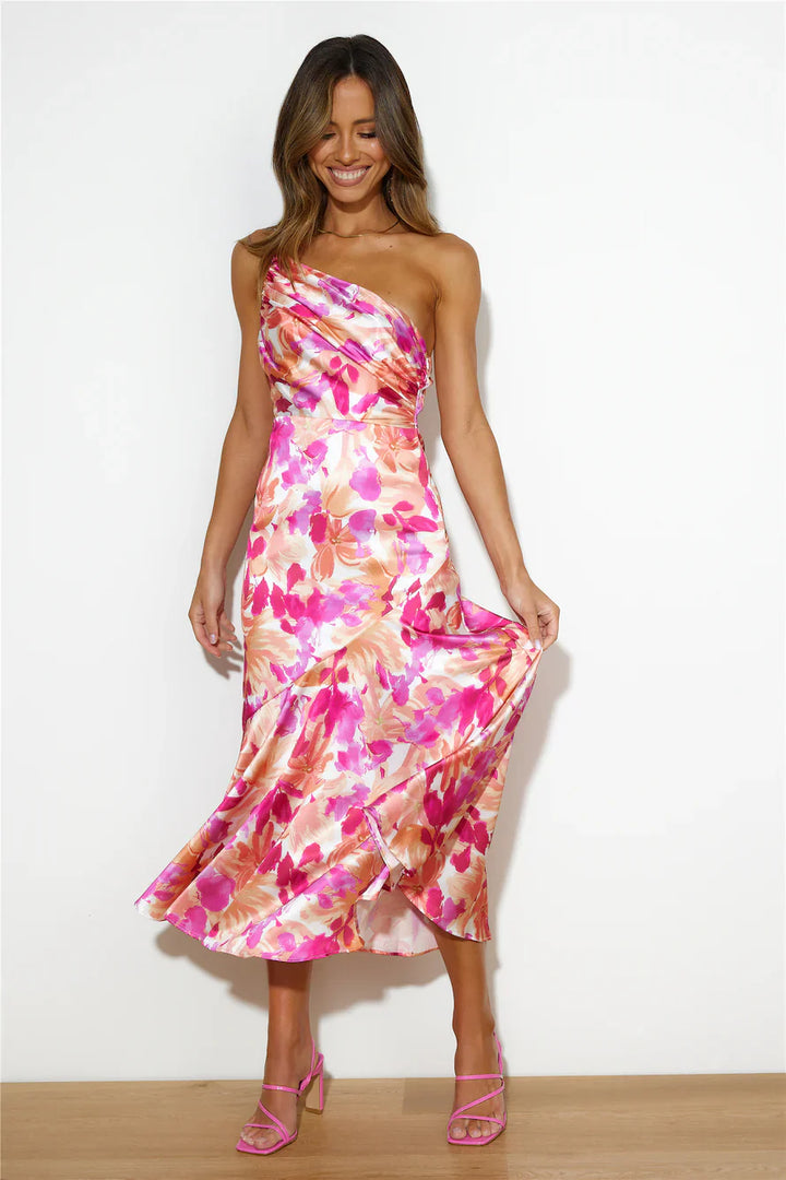Jolie Floral Garden Party Wedding Guest Midi Dress