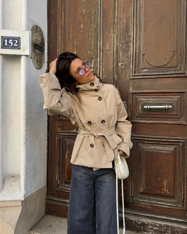 Ellie Cropped Trench Coat