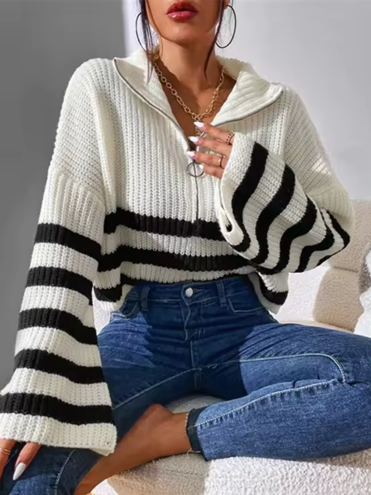 Violetta Zippered Top
