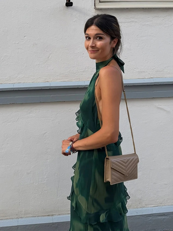 Brietta Floral Wedding Guest Midi Dress