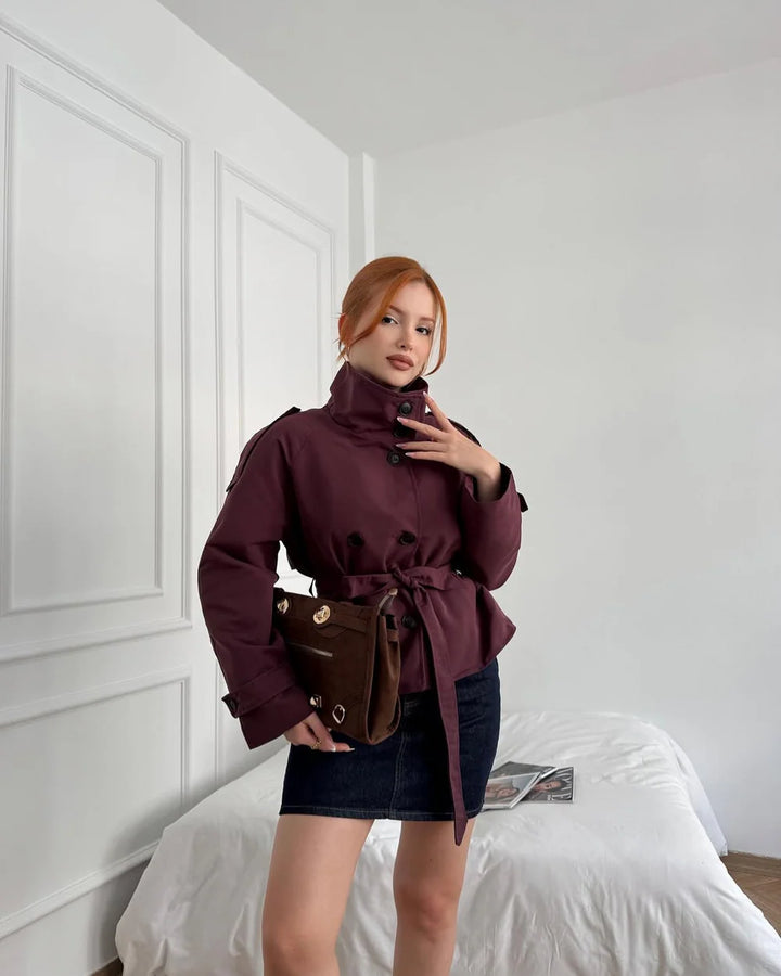 Ellie Cropped Trench Coat