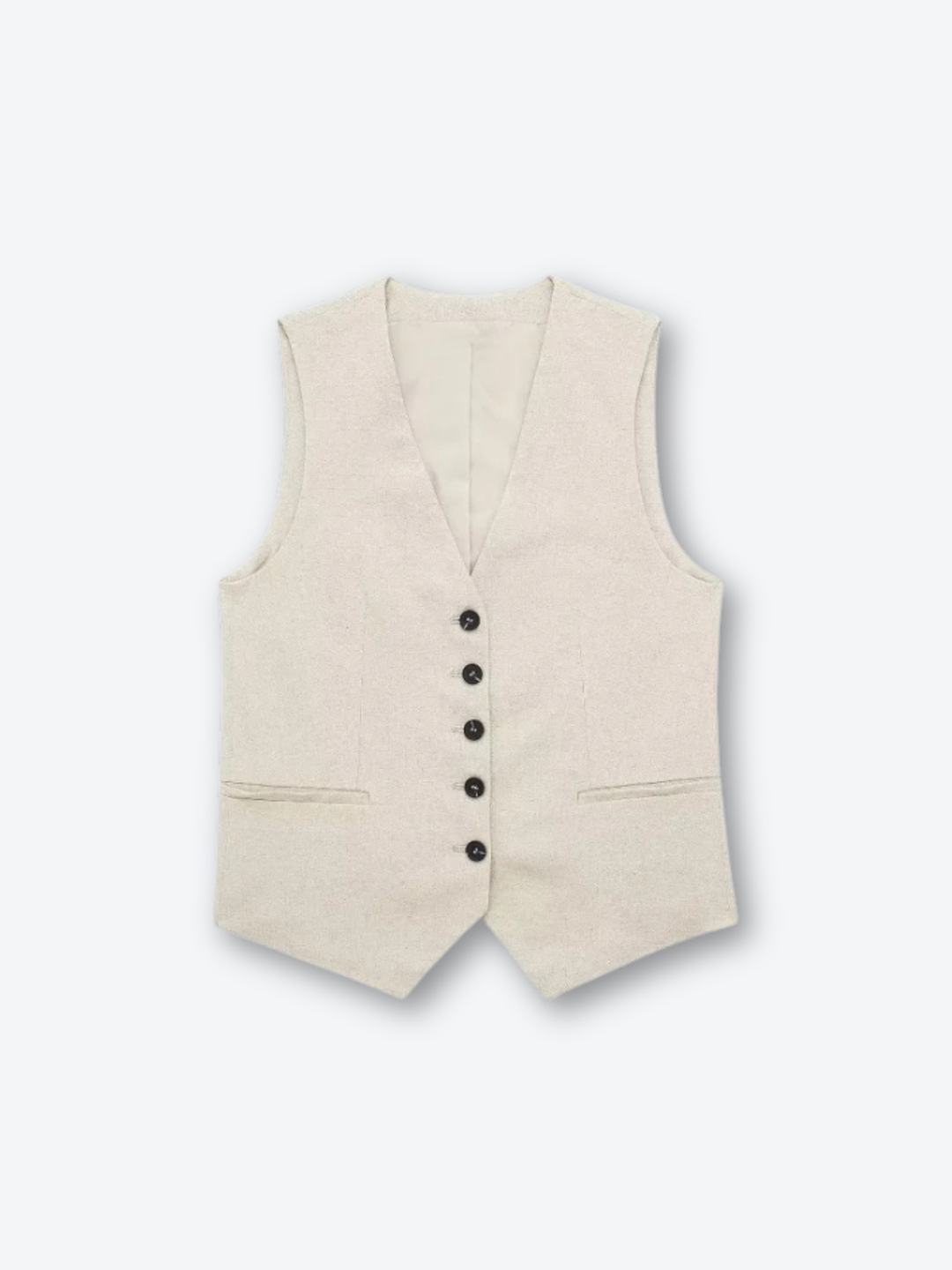 Lavinia Linen Blend Summer Mini Vest