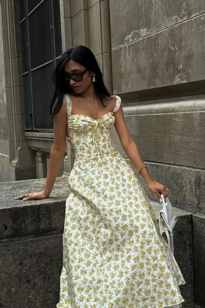 Rosabelle Floral Garden Party Wedding Guest Midi Dress