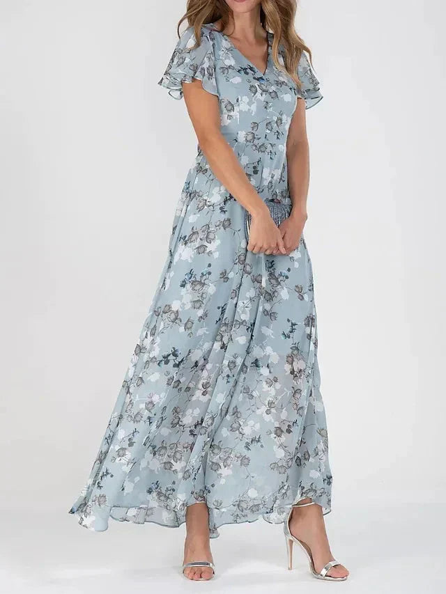 Ismeria Floral Garden Party Wedding Guest Maxi Dress
