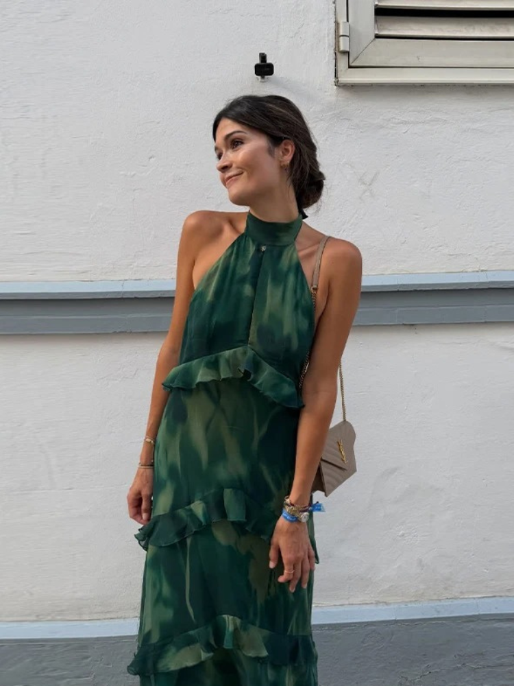Brietta Floral Wedding Guest Midi Dress – AZZURRA