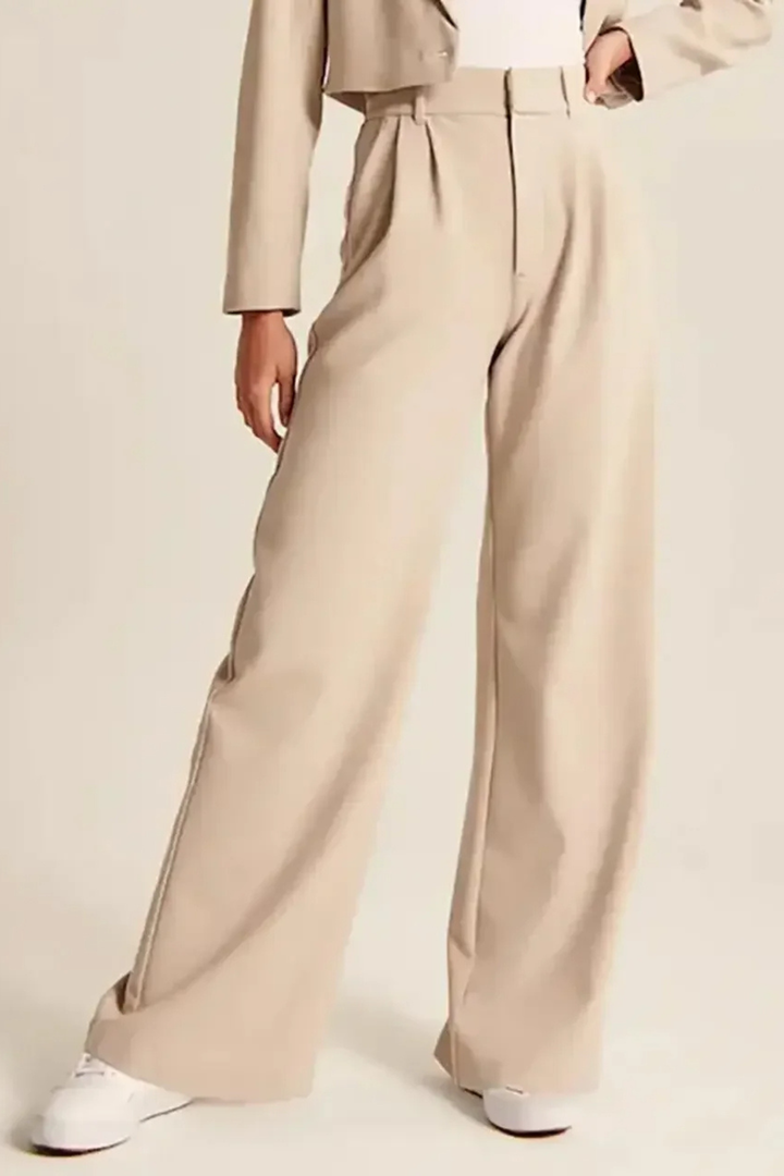 Lucia Beige Tailored Pants