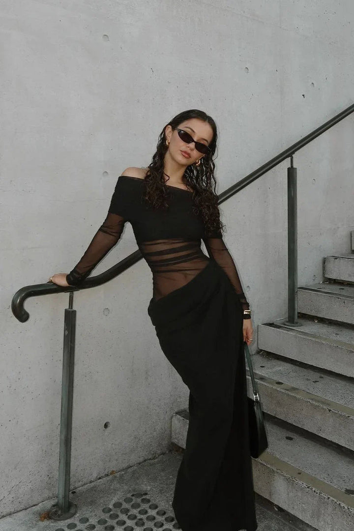Aria Illusion Maxi Dress