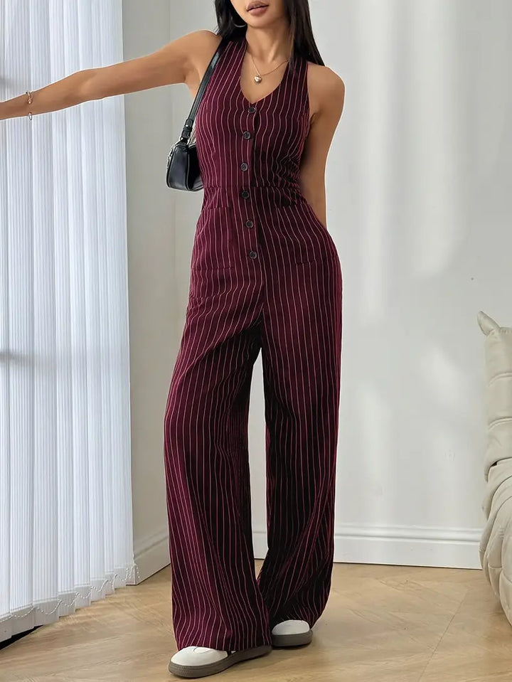 Natalia Pinstripe Jumpsuit