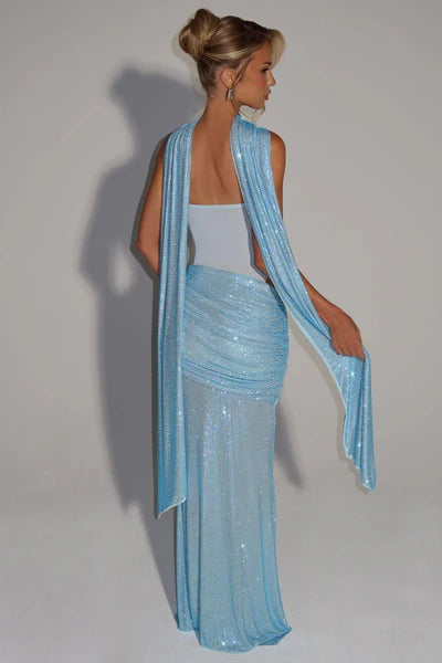Solene Bandeau Scarf Maxi Dress