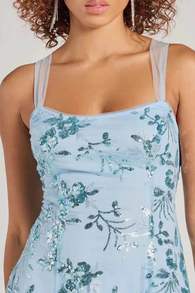 Elaria Sequin Floral Mini Dress