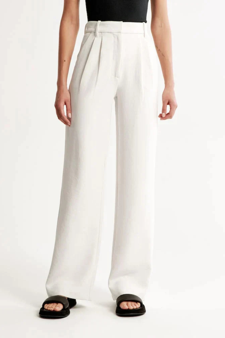 Lucia White Tailored Pants