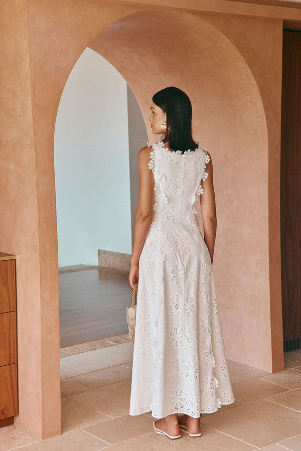 Astoria Floral Embroidered Garden Party Maxi Dress