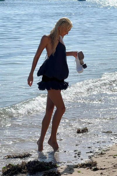 Hadley Halter Ruffle Mini Dress