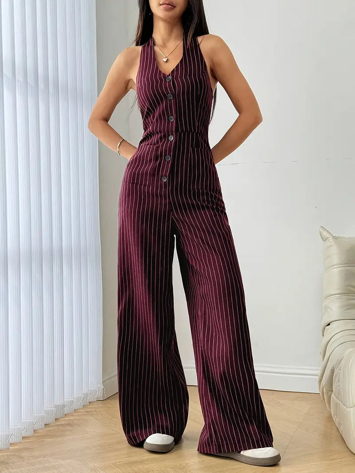 Natalia Pinstripe Jumpsuit