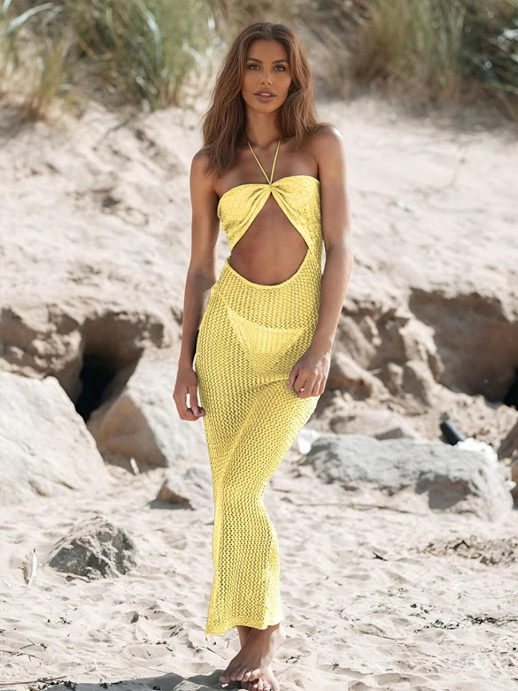 Damaris Cut Out Beach Resort Maxi Dress