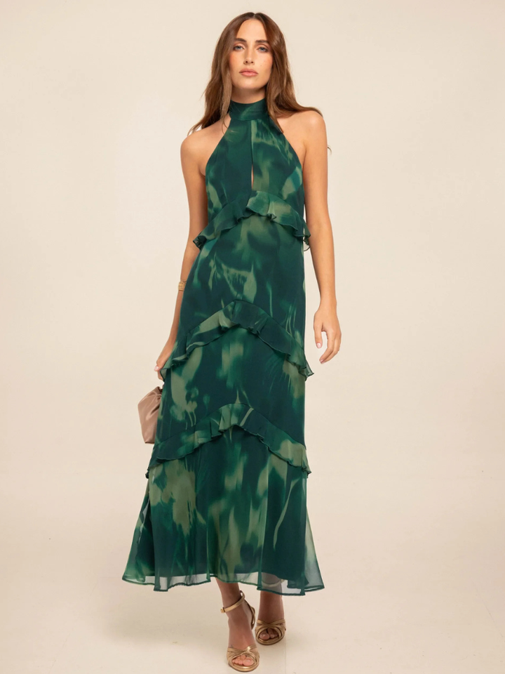Brietta Floral Wedding Guest Midi Dress