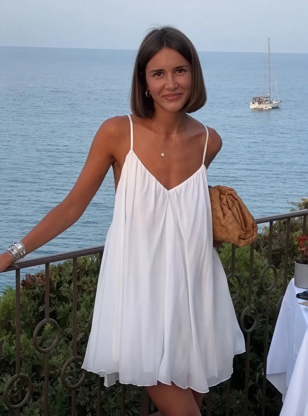 Amalthea Lightweight Beach Wedding Guest Mini Dress