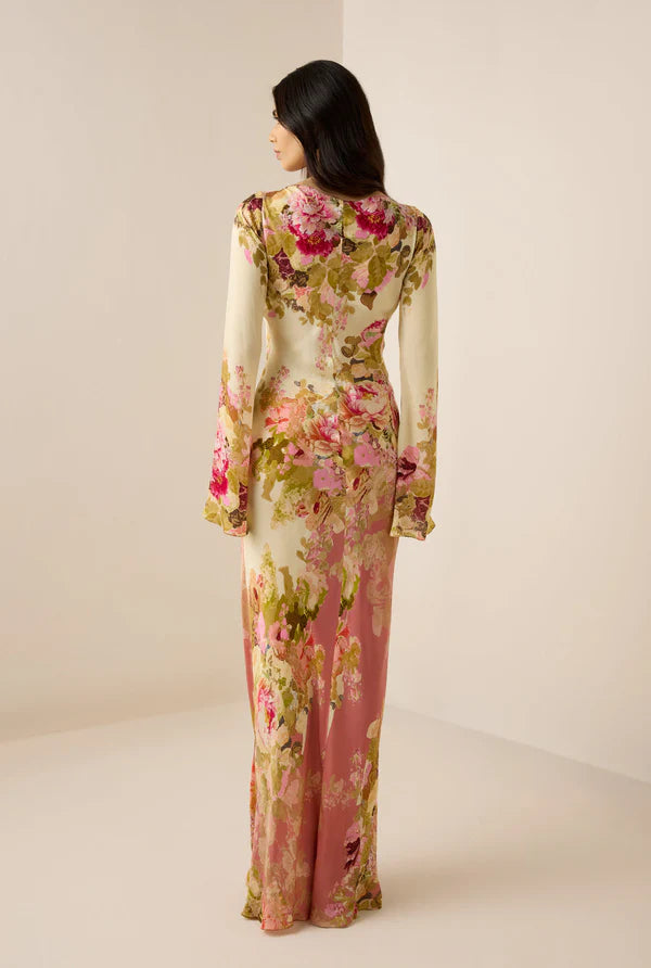 Rosavelle Floral Bell Sleeve Maxi Dress