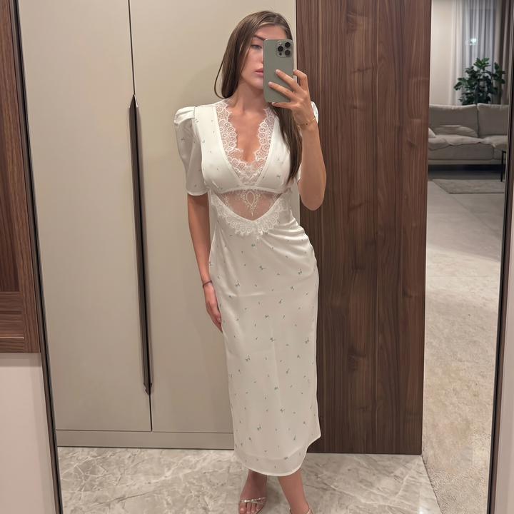Romina Lace Cutout Midi Dress