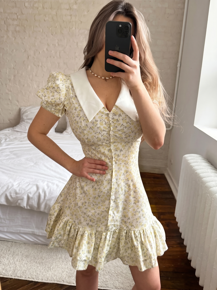Arielle Puff Sleeve Mini Dress