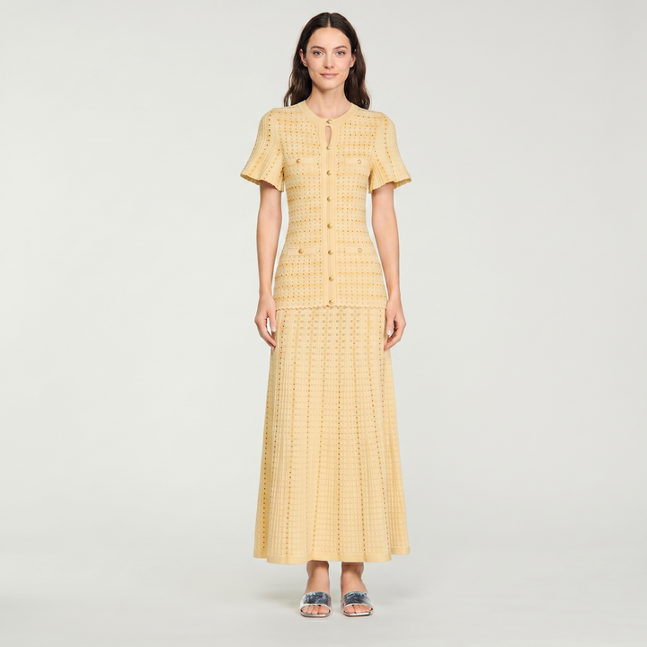 Seraphina Knit Button Maxi Dress