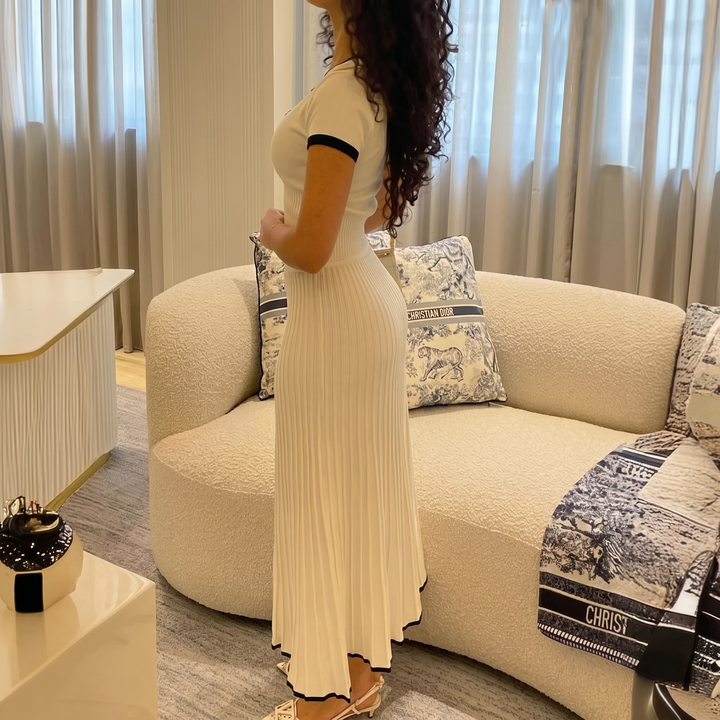 Thea Crop Top & Pleated Midi Skirt Set