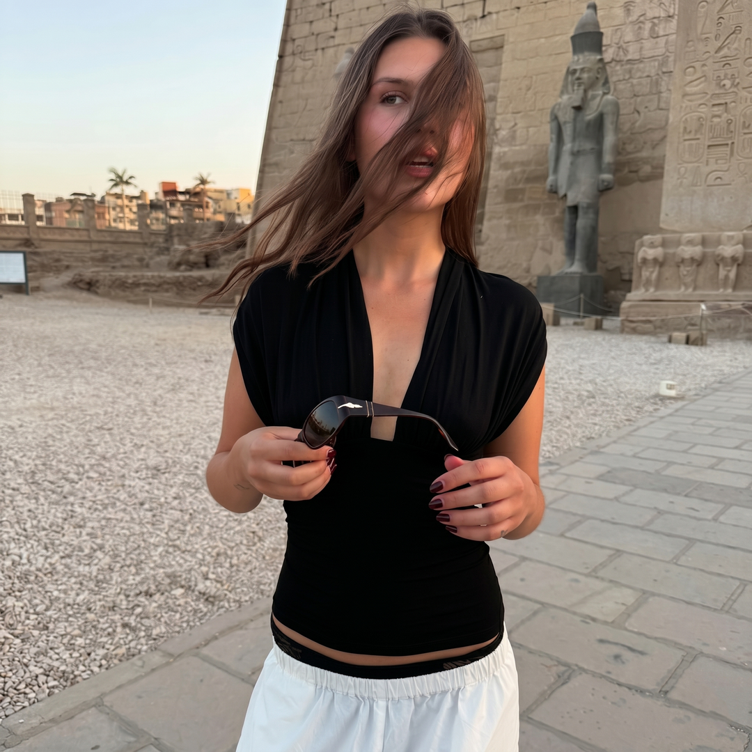 Ilaria Deep Plunge Crop Top